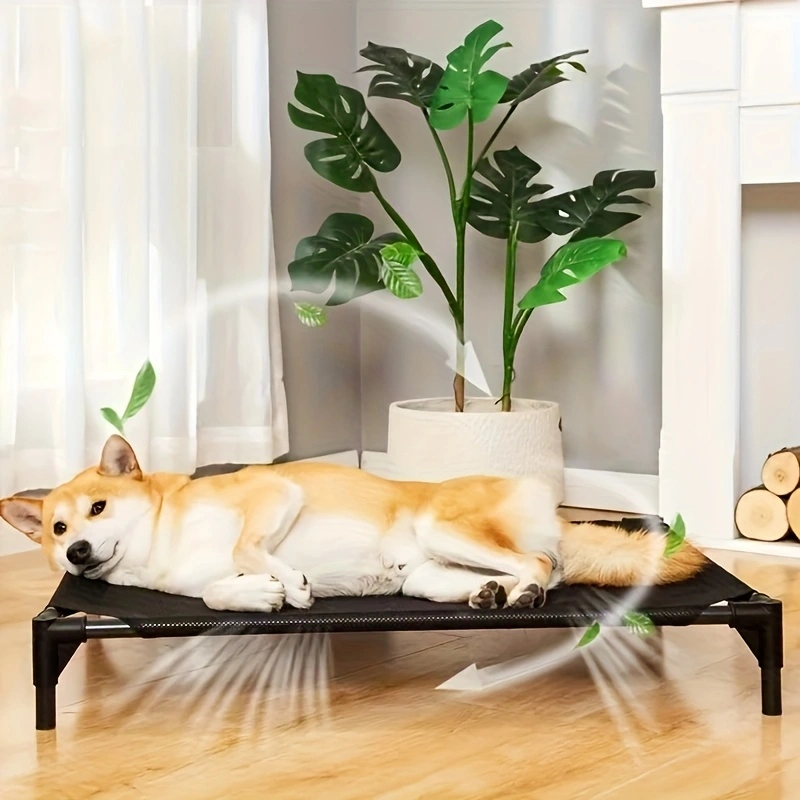 Outdoor Camping Cot - Cama para perros elevada con enfriamiento: