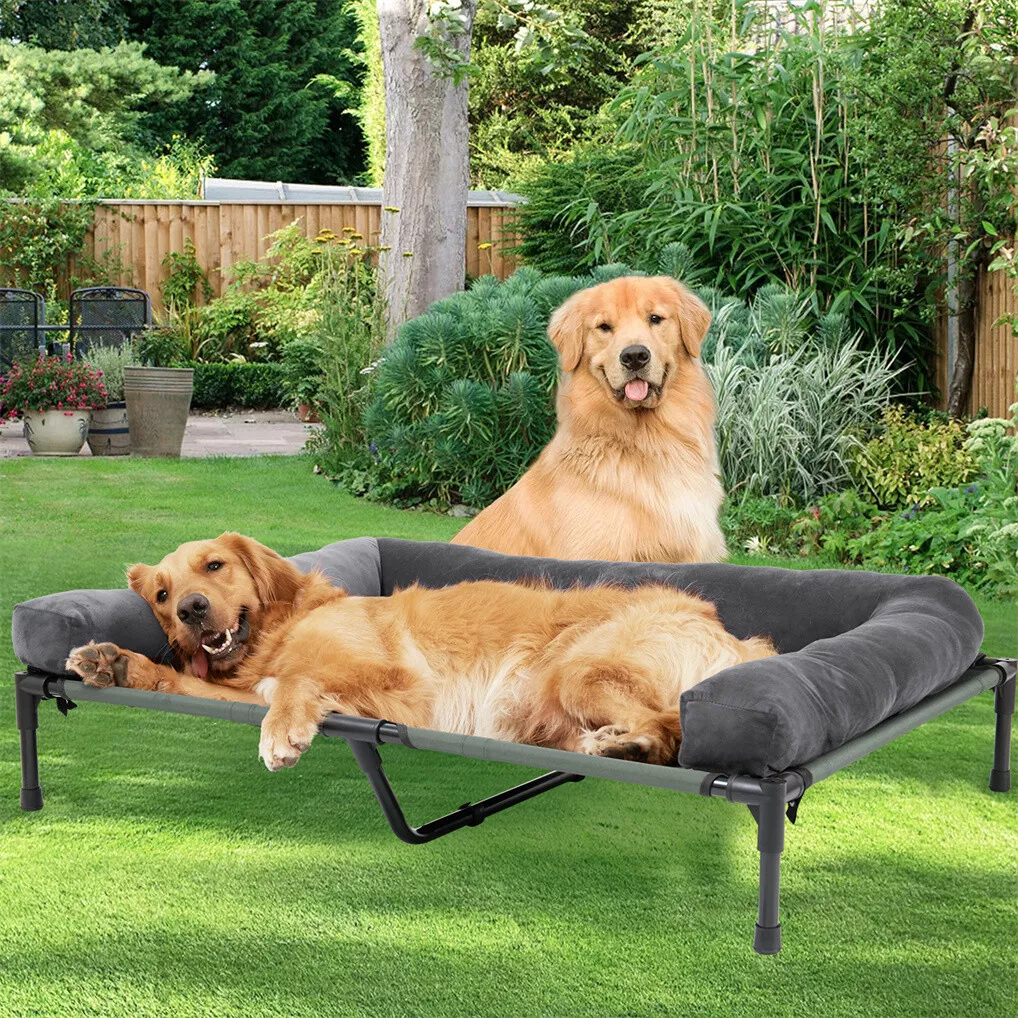 Outdoor Camping Cot - Cama elevada para perros BINGOPAW, con