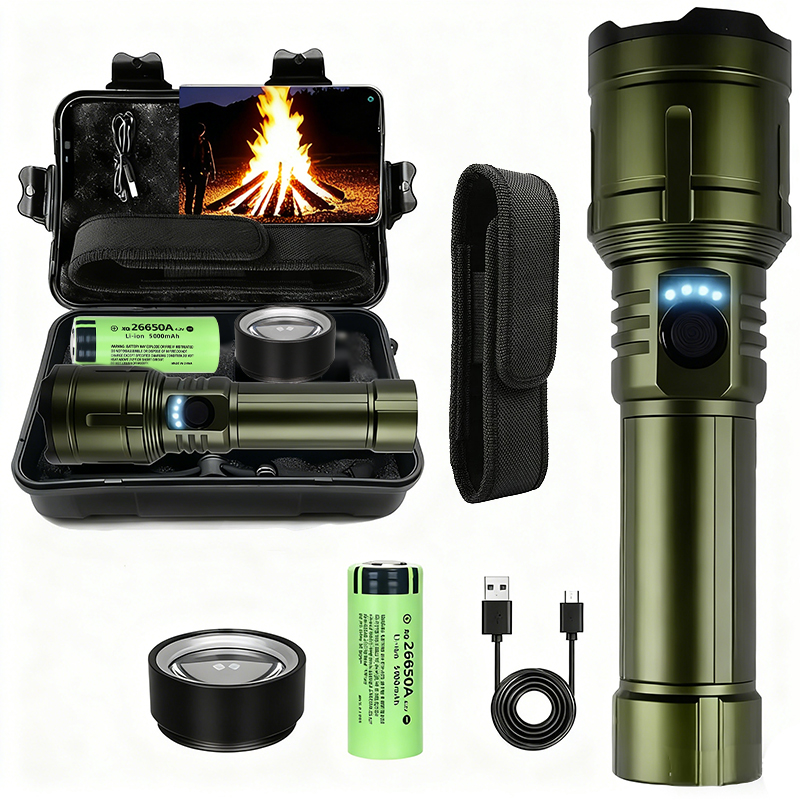Outdoor Camping Adventures - Linterna ultrapotente, linterna de encendido concentrado,
