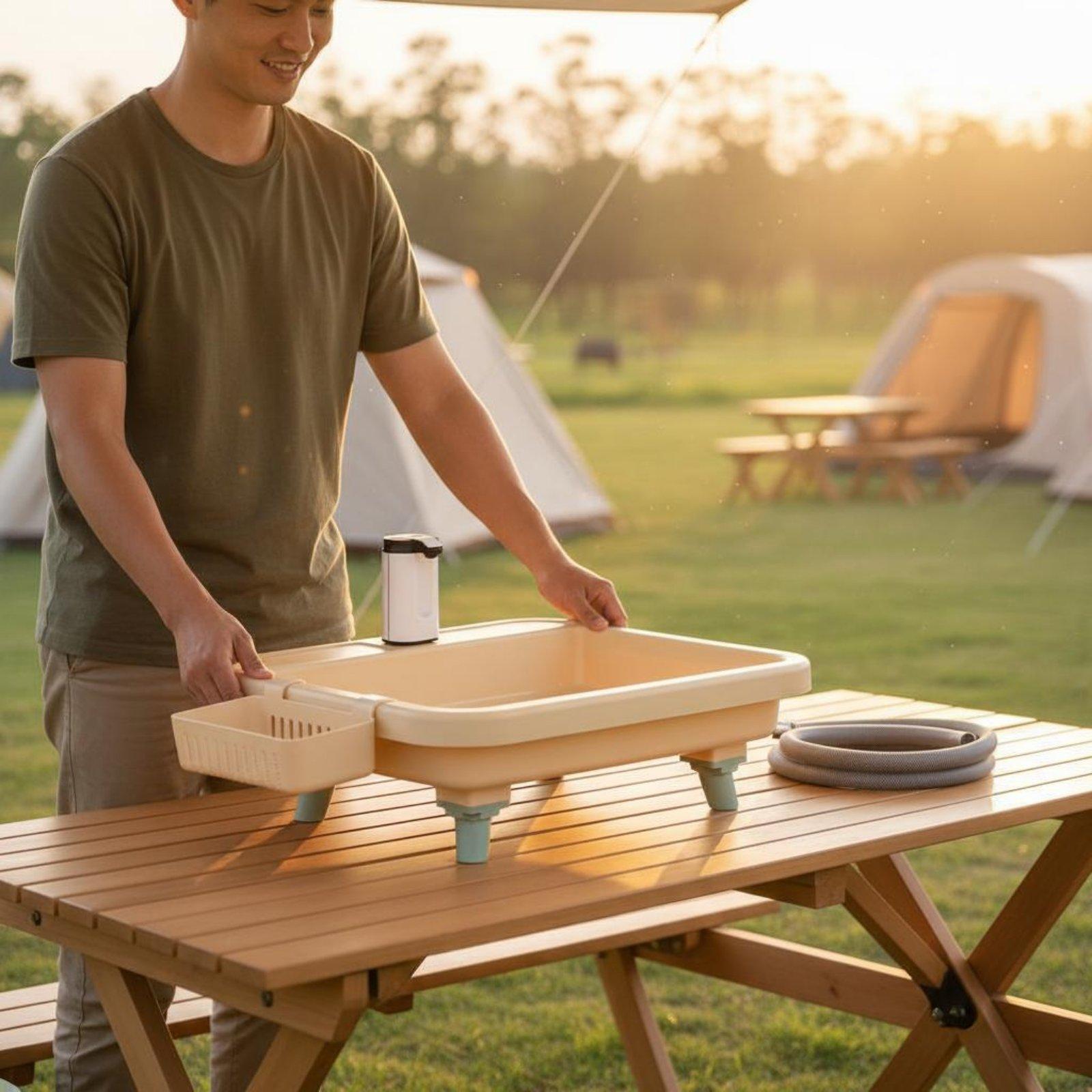 Fregadero Portátil para Campin - Outdoor Camping Adventures reseña y precio