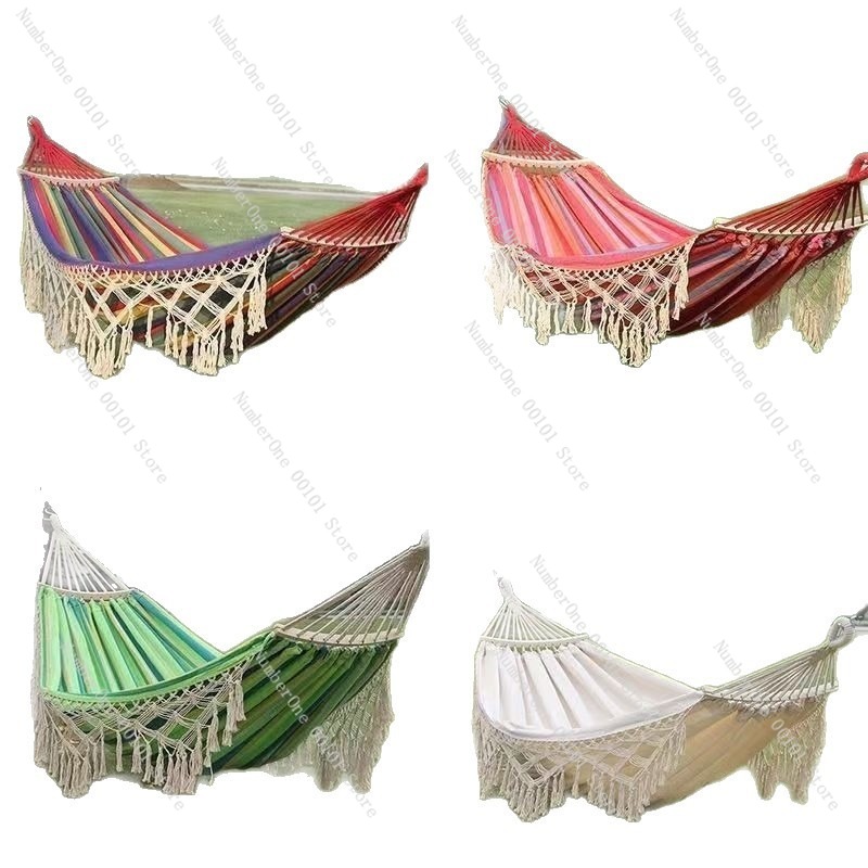 Hamaca Doble de Lona con Borla - Camping Hammock reseña y precio