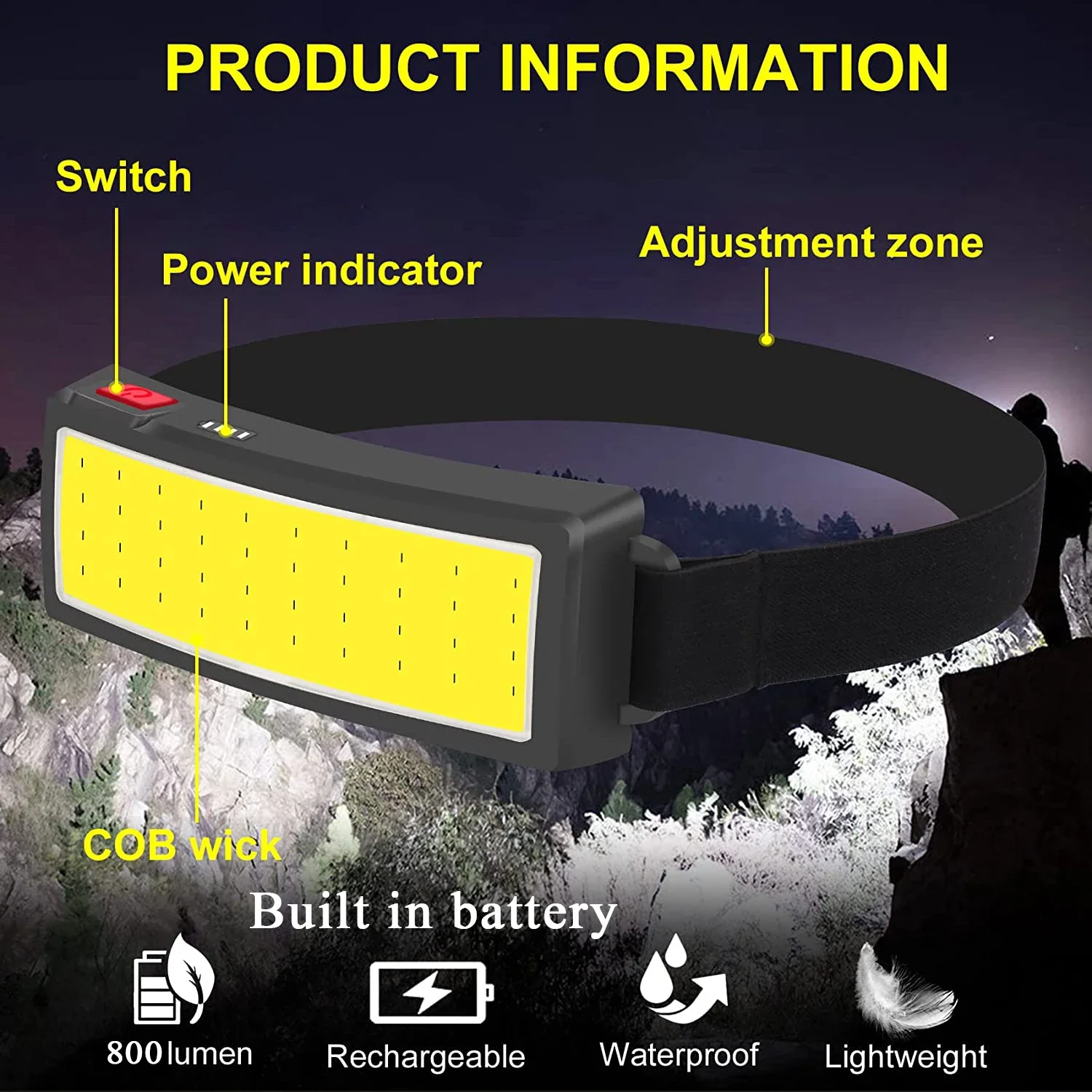Faros LED portátiles COB para  - Outdoor Camping Adventure reseña y precio