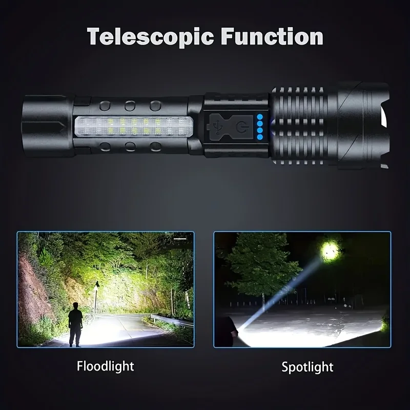 Potente linterna LED XHP50, li - Outdoor Camping Adventure reseña y precio
