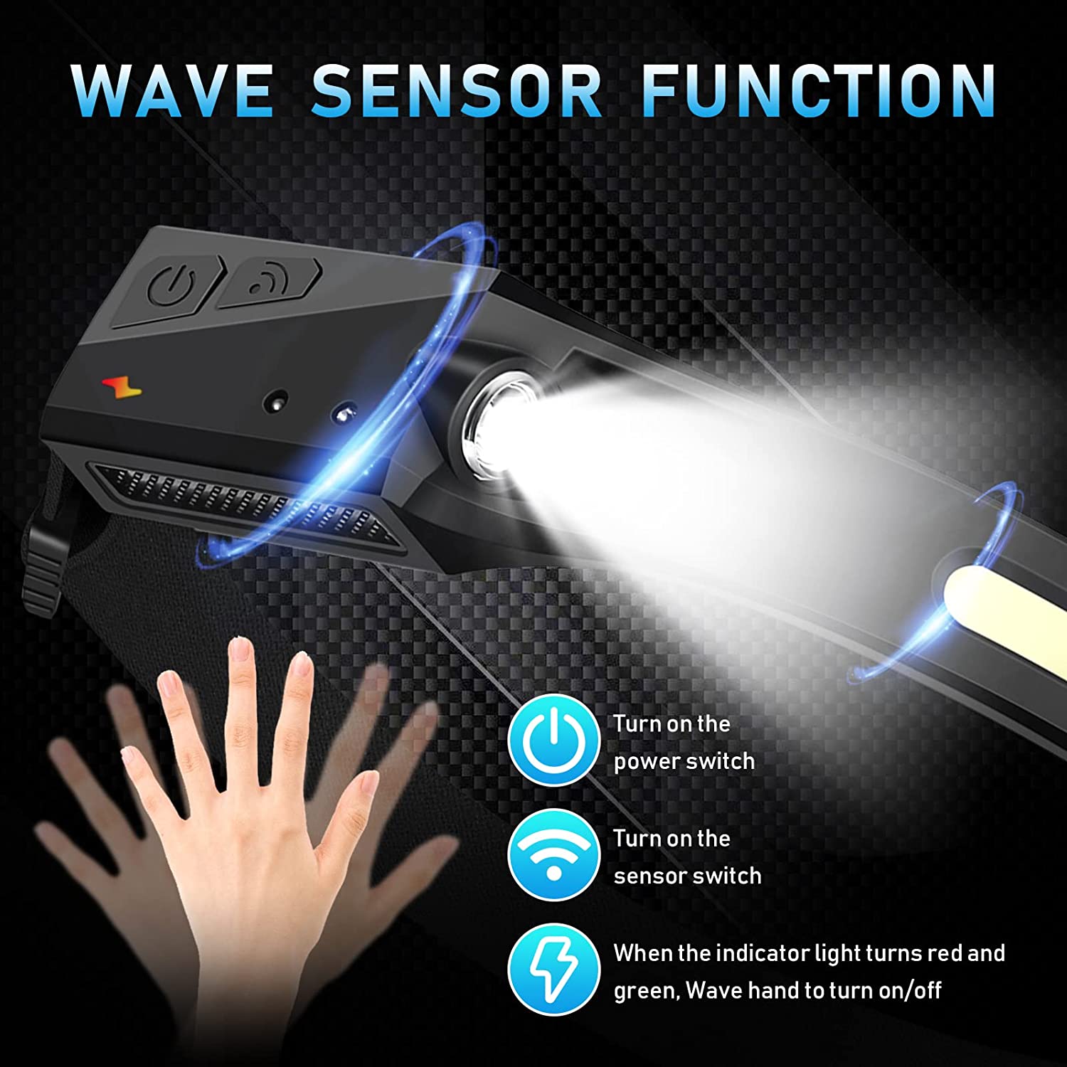 Linterna frontal con Sensor, l - Outdoor Camping Adventure reseña y precio