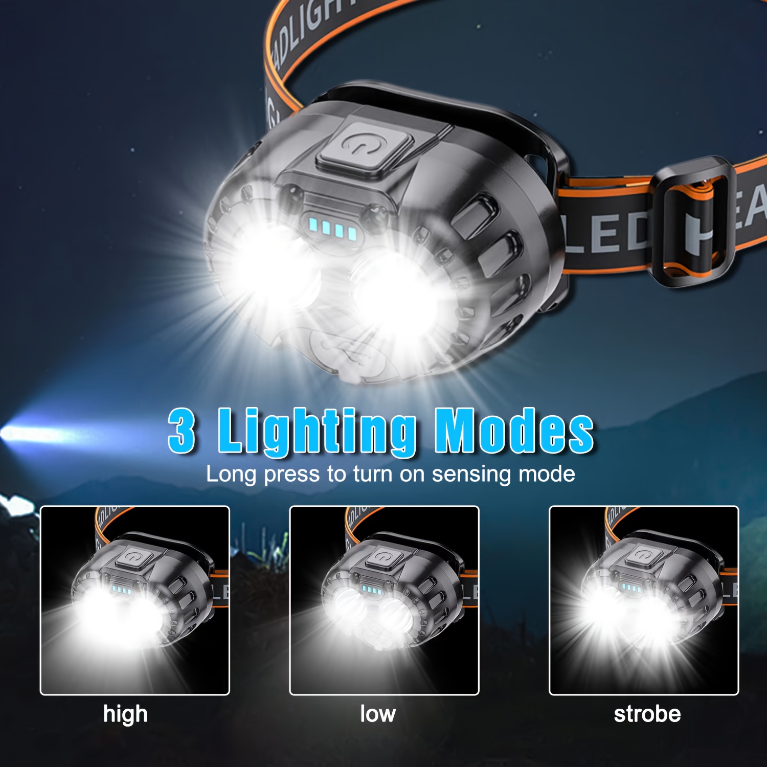 Potente Linterna Frontal LED d - Outdoor Camping Adventure reseña y precio